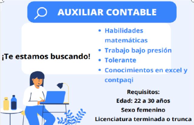 Se Solicita Auxiliar Contable Contable Loseconomicos Anuncios