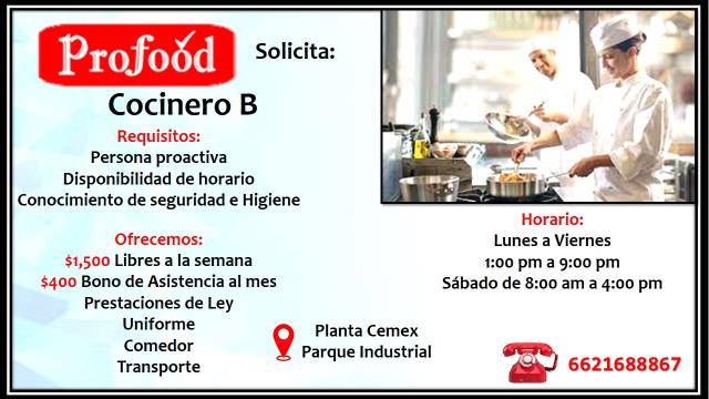 Cocinero B Para Planta Cemex - LosEconomicos.com - Anuncios ...